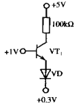 图示电路中，二极管、三极管均为硅管，则三极管处在（） 