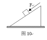 如图10一物体恰能在一个斜面体上沿斜面匀速下滑，可以证明出此时斜面不受地面的摩擦力作用，若沿斜面方向