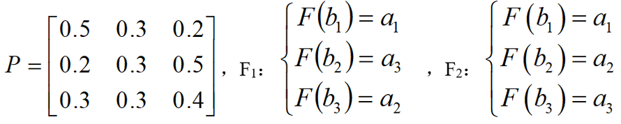 1. 已知信道矩阵P和两种不同的译码函数F1和F2，求相应...1. 已知信道矩阵P和两种不同的译码