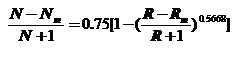 对一轻烃混合物的精馏分离进行简捷计算，已求得：最小回流比Rm=1.5，最小理论板数Nm=8.6。取实