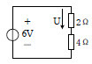 题图所示电路中电压 [图] 为 V。[图]...题图所示电路中电压  为 V。