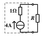 ab在下图电路中，电流源与1欧姆电阻的串联电路等效为（）。 