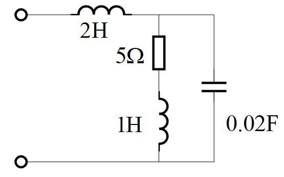 图示正弦交流电路中，已知w=5rad/s，该电路的阻抗Z为（） 