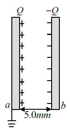 两块带有等量的异号电荷的金属板a和b相距5.0mm，两板的...两块带有等量的异号电荷的金属板a和b