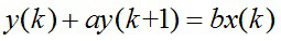 根据如下给定的模拟框图，其差分方程是（）。 A、y(k)+ay(k-1)=bx(k-1)B、y(k+