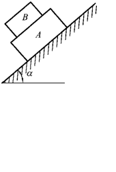 【单选题】重力为G1的物体A放在斜面上，如图所示。已知斜面倾角a小于摩擦角φm，物体在斜面上处于静止