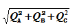 某三相电路中A、B、C三相的无功功率分别为QA、QB、QC ，则该三相电路总无功功率Q为 （)。A、