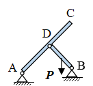 图示各杆自重不计，以下四种情况中，哪一种情况的BD杆不是二力构件（）。