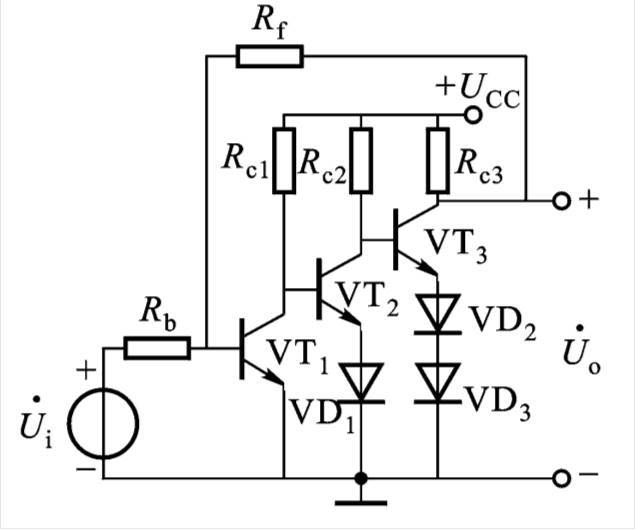深度负反馈条件下，图示电路的电压放大倍数为（）。 