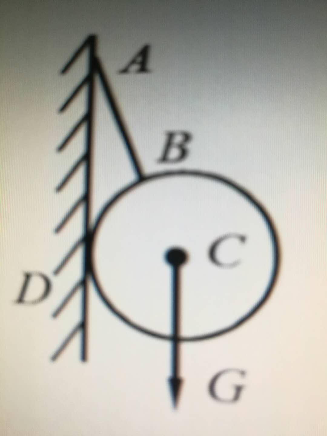 【填空题】[图]图示小球D点受到的约束是（）...【填空题】图示小球D点受到的约束是（）