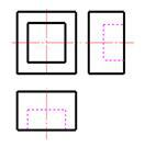 1.根据物体的一个视图,补画其它视图以确定物体的空间形状（）。