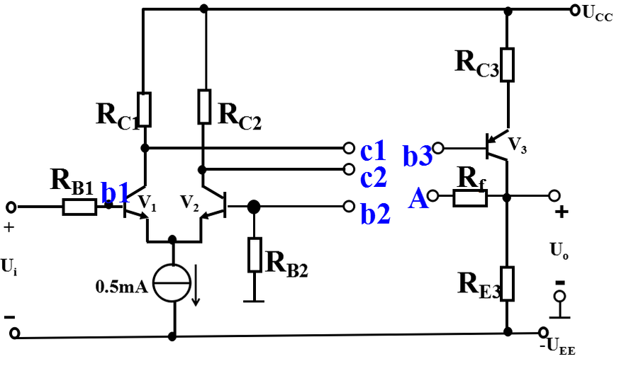 为使整个电路的输出电阻低，输入电阻高，试问该电路如何连接？ 