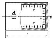 铸铁薄壁长圆筒受内压 p作用，平均直径为D ，壁厚为 ，许用应力 。对于圆筒表面的点A，正确的强度理