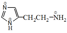 组胺中含有3个N原子，其碱性由强到弱的次序是