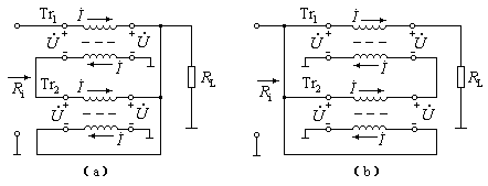 试分析如图所示传输线变压器的阻抗比。 [图]...试分析如图所示传输线变压器的阻抗比。 