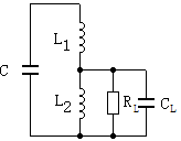 如图所示的电感抽头并联谐振回路，已知和匝数分别为和 ，若不考虑互感，则负载电容的接入系数为 