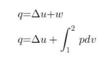 热力学第一定律解析式有时写成下列两者形式:  分别讨论上述两式的适用范围。（）