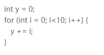 What is i after the following for loop？ [图]A、9B、1.