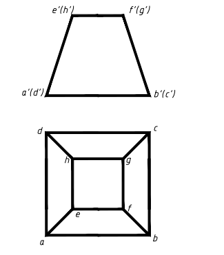 用换面法求四棱台两相邻侧面的夹角，步骤为（） 