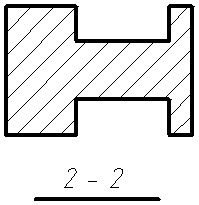 下图所示组合体，正确的2-2断面图是： 