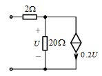 如图所示电路，端口的输入电阻为（）