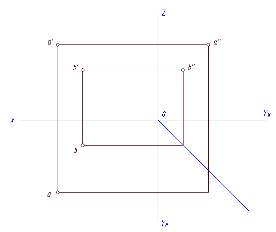 已知点A的坐标是（40,20,30），点B距H面、V面、W面的距离为20,10,30，下列投影最合理