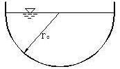 半圆形明渠，半径r0=4m，水力半径为 m（保留一位数字） 
