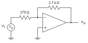 Determine the gain of this circuit. [图]A、10B、0.1C.