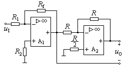 求如图所示电路中[图]与[图]的运算关系式。 [图]...求如图所示电路中与的运算关系式。 