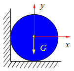 【判断题】图中小球受下边平面的支持力在x轴上的投影为 零。（） 