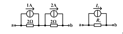 【填空题】若图示两电路等效，则Is=（）A，Rs=（）Ω。 [图]...【填空题】若图示两电路等效，