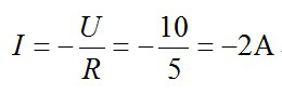 在图示电路中，已知U =10V，R = 5Ω，试分别写出欧姆定律...在图示电路中，已知U =10V