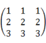 【单选题】设3阶方阵A的秩为2，则与A等价的矩阵为（）