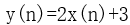 下列每个系统x（n)表示激励，y（n)表示响应。线性的是（）