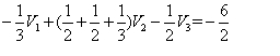 如图所示，用节点电位法列写的节点2的方程应为 （） 
