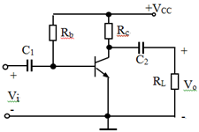 【单选题】电路如图所示，在Vi=0时，用直流电压表分别测量管压降VCE和输出端电压Vo，设三极管工作