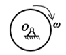 如图所示，匀质圆轮质量为m，半径为r，在驱动力偶M作用下绕质心轴O作加速转动，某时刻角速度为ω，则有