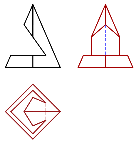 【单选题】观察立体及截切，选择正确的三面投影（） [图]A...【单选题】观察立体及截切，选择正确的