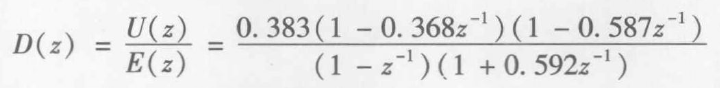数字控制器的z传递函数为 [图] 写出相应的差分方程，求...数字控制器的z传递函数为  写出相应的