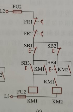关于下图顺序控制电路，说法正确的是（）。 