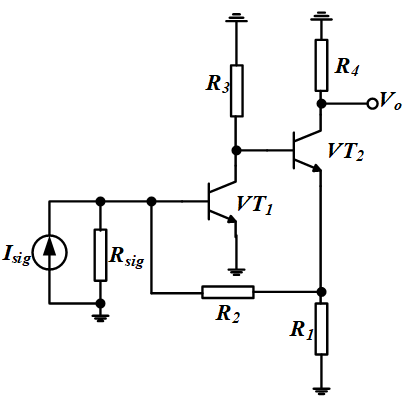 反馈放大器如图所示。在满足深度负反馈的条件下，求 （1）电路的反馈类型和反馈元件； （2）计算电路的