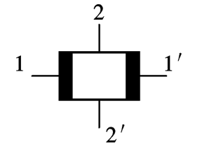 如图霍尔元件的电路符号，1-1是霍尔元件的（）
