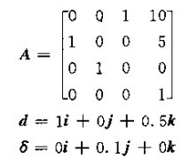已知坐标系{A}和对基坐标系的微分平移与微分旋转为  试求微分变换dA。