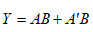 【单选题】下图所示为某组合逻辑电路的输入A、B和输出Y的波形，该逻辑电路的逻辑式应为（)。 A、B、