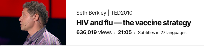 Epidemiologist Seth Berkley believes vaccines can 