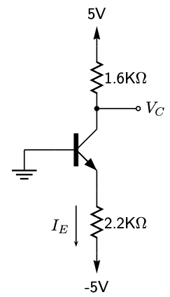 Analysis the following BJT circuit, Assume [图] =1.