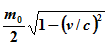 在参照系S中，有两个静止质量都是的粒子A和B，分别以速度v沿同一直线相向运动，相碰后合在一起成为一个