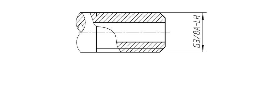 非螺纹密封的圆柱管螺纹，尺寸代号为3/8，公差等级为A级，左旋。判断下图的标注是否正确。 