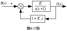 设系统结构如题4-17图所示  当Kh=0.5，K=10时系统的闭环极点与对应的x值为