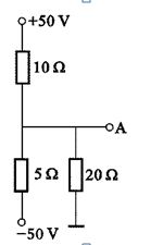 【计算题】求题图电路中A点的电位。 [图]...【计算题】求题图电路中A点的电位。 